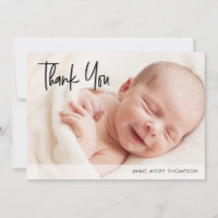 Photo de bébé personnalisée Gratitude Moderne