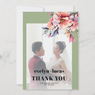 Carte De Remerciements photo de branche de rhododendron avec fleurs de ma