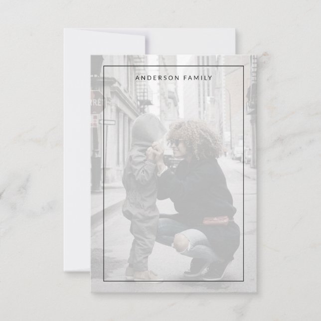 Carte De Remerciements Photo de famille (Devant)