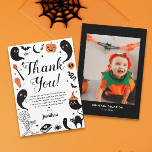 Carte De Remerciements Photo de fête d'anniversaire Halloween