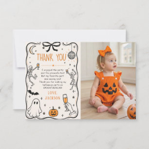 Carte De Remerciements Photo de fête d'Halloween