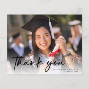 CARTE DE REMERCIEMENTS photo de graduation du scri