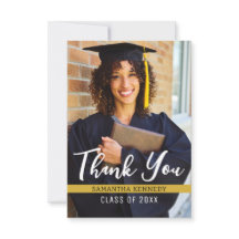 Photo de graduation moderne Black and Gold 2025