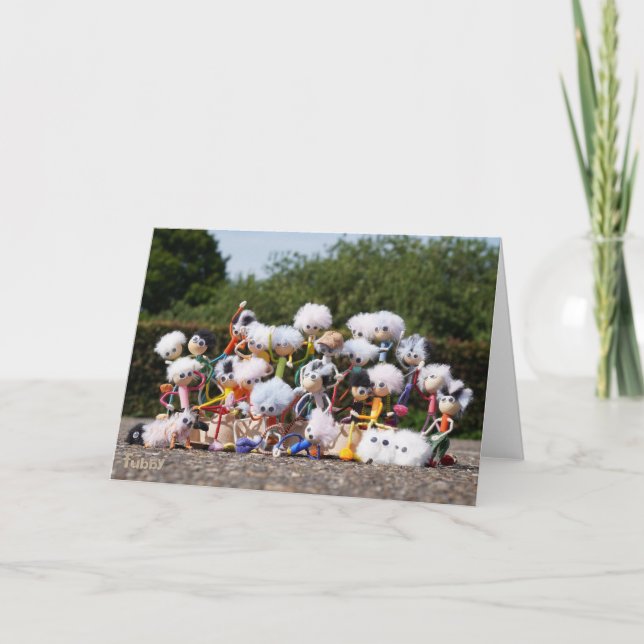 Carte De Remerciements Photo de groupe des Fubby. C'est un peuple joyeux. (Devant)