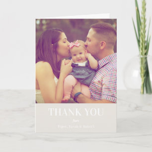 Carte de remerciements photo de la branche Delicat