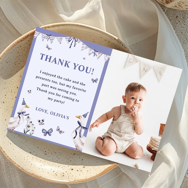 Carte de remerciements photo de la fête d'annivers (Créateur téléchargé)