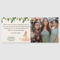 Carte de remerciements photo de la Fête des mariée