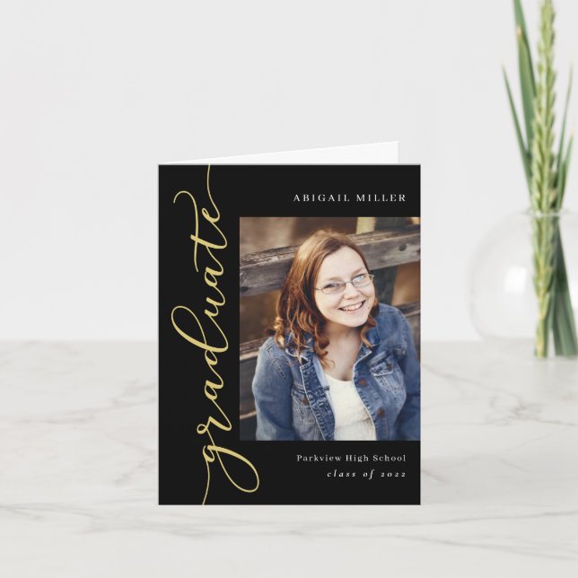 Carte de remerciements photo de la Graduation de l (Devant)
