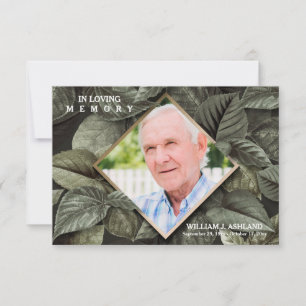 Carte de remerciements photo de la sympathie des F