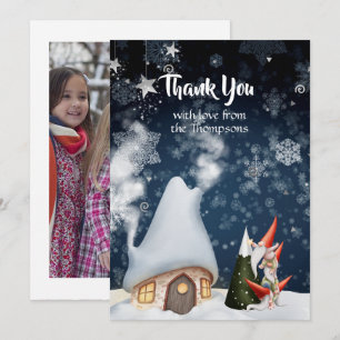 Carte De Remerciements Photo de lutins de Noël