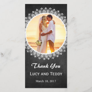Carte de remerciements photo de Mandala Chalkboard