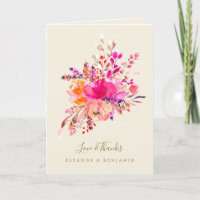 Photo de mariage floral rose avec message personna