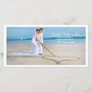 Carte De Remerciements Photo de mariage PixDezines merci/fond DIY