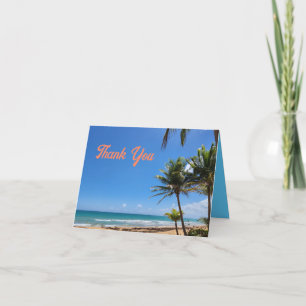 Carte De Remerciements Photo de plage