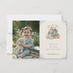 Carte De Remerciements Photo de premier anniversaire de conte de fée "Une