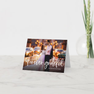 Carte De Remerciements Photo de remerciement de mariage mignon pour toujo