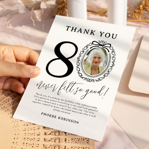 Carte De Remerciements Photo de remerciement pour 80e anniversaire