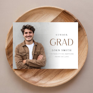 Carte De Remerciements Photo de remise de diplôme élégante et moderne pou