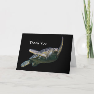 Carte De Remerciements Photo de Turtle Swimming Sea
