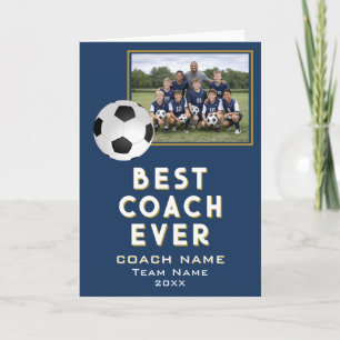Carte De Remerciements Photo d'équipe de football de soccer du meilleur e