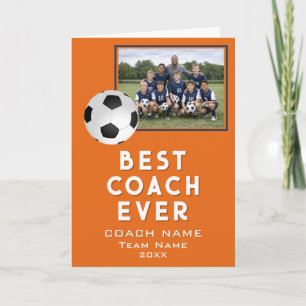 Carte De Remerciements Photo d'équipe de football de soccer du meilleur e