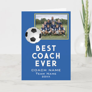 Carte De Remerciements Photo d'équipe de football de soccer du meilleur e