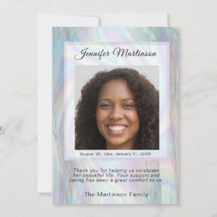 Carte De Remerciements Photo des funérailles commémoratives 