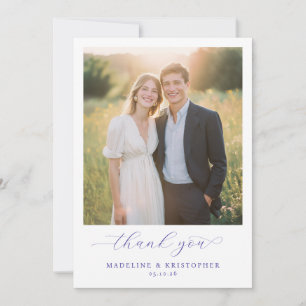 Carte De Remerciements Photo doré romantique