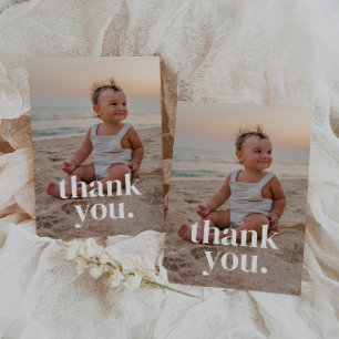 Carte De Remerciements Photo du 1er anniversaire - un