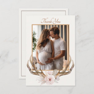 Carte de remerciements photo du Baby shower Deer A