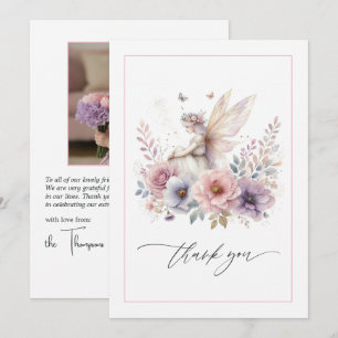 Carte De Remerciements Photo du jardin des fées