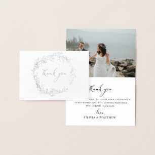 Carte de remerciements photo du Mariage de la cour