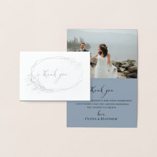 Carte de remerciements photo du Mariage de la cour