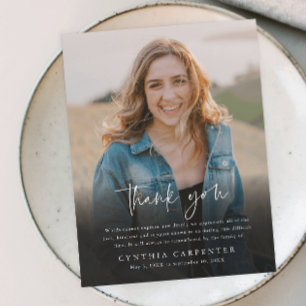 Carte De Remerciements Photo du mémorial funéraire moderne