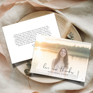 Carte De Remerciements Photo élégant de remerciement pour enterrement de 