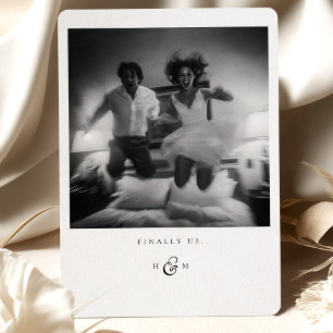 carte de remerciements photo "Enfin nous"