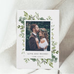 Carte de remerciements photo Eucalyptus Green Foli<br><div class="desc">Ce carte de remerciements photo est composé d'eucalyptus à aquarelle peinte,  de feuilles verts et de calligraphie simple. Il conviendra parfaitement aux mariages,  aux diplômés,  aux anniversaires et autres événements similaires.</div>