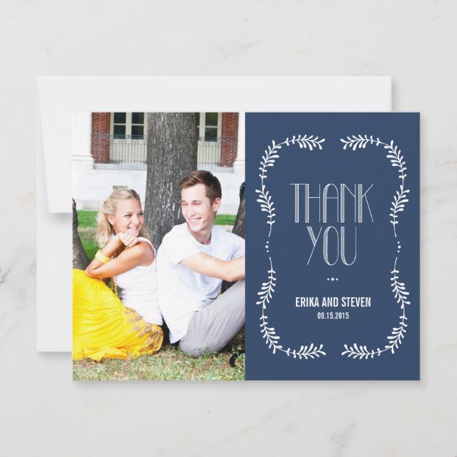 Carte de remerciements photo Feuille de cadrage (Devant)