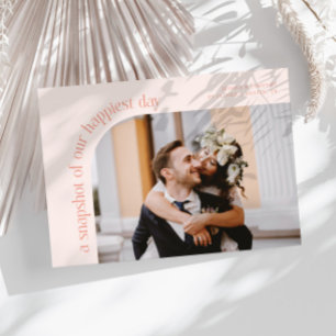 Carte De Remerciements Photo Instantané du Jour le Plus Heureux Mariage P