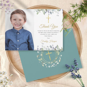 Carte De Remerciements Photo Lilas Aquarelle Première Sainte Communion