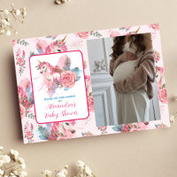 Photo Magique Unicorn Baby shower arc-en-ciel