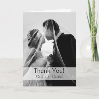 Carte de remerciements photo mariage