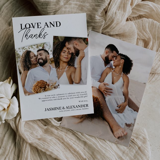 Carte de remerciements photo mariage 3 (Créateur téléchargé)