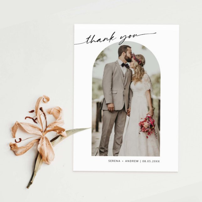 Carte de remerciements photo Mariage Arch Frame (Créateur téléchargé)