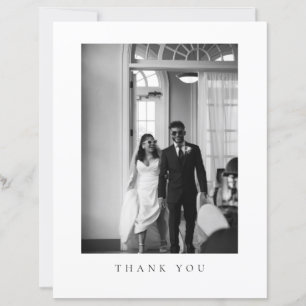 Carte de remerciements photo Mariage classique du