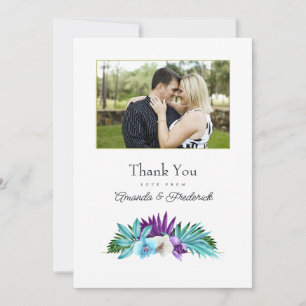 Carte De Remerciements Photo Mariage de l'orchidée tropicale