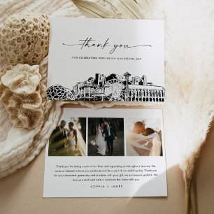 Carte de remerciements photo Mariage de Seattle Sk