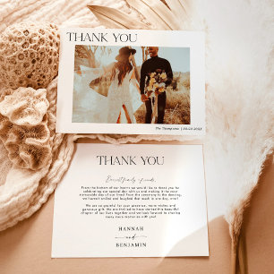 Carte de remerciements photo mariage   Merci photo