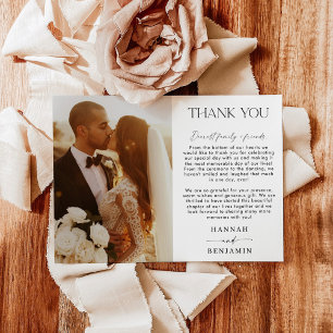 Carte de remerciements photo mariage   Merci photo