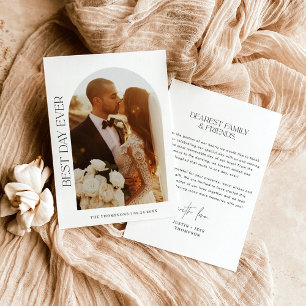Carte de remerciements photo mariage, Merci photo 